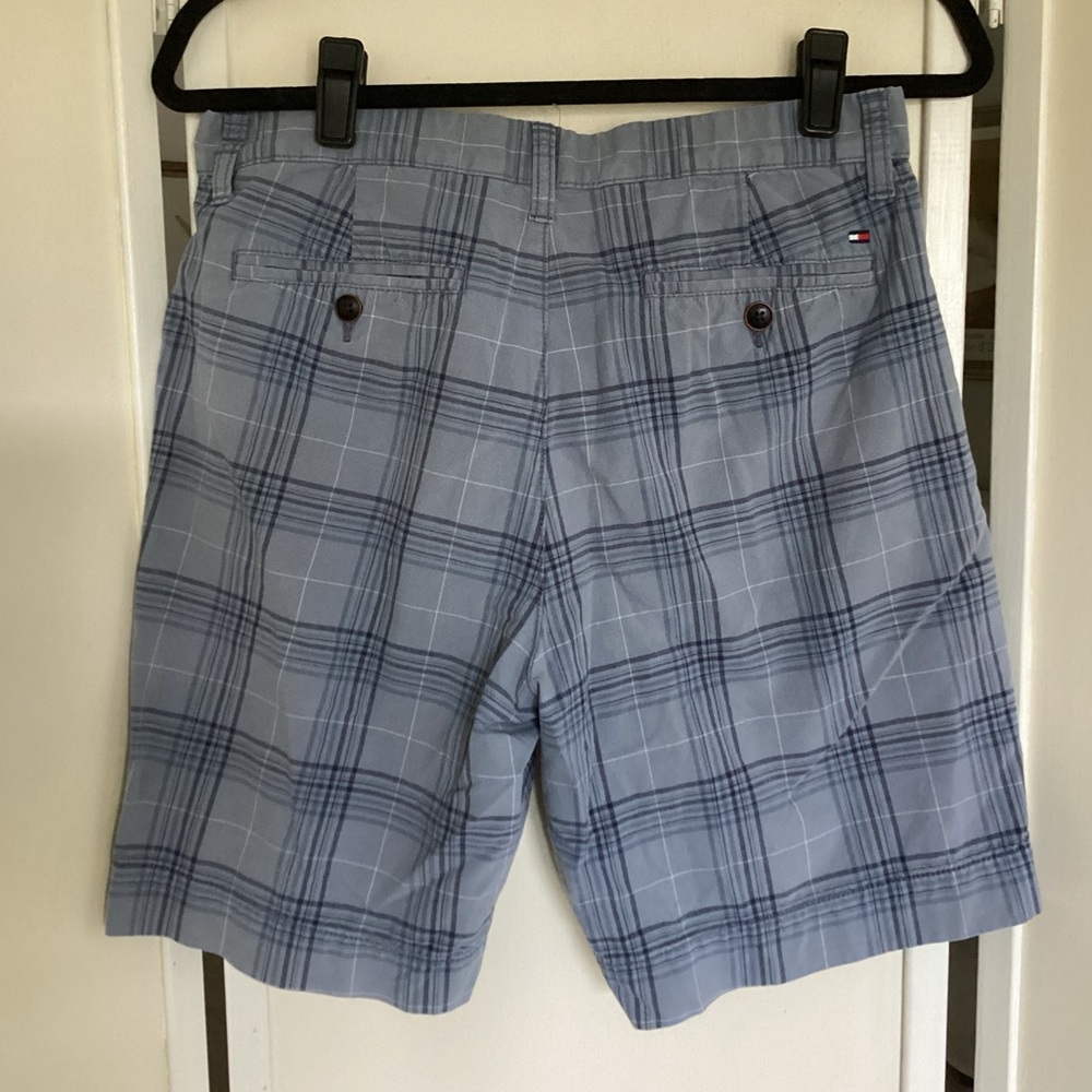 TOMMY HILFIGER cotton shorts 33 waist plaid preppy